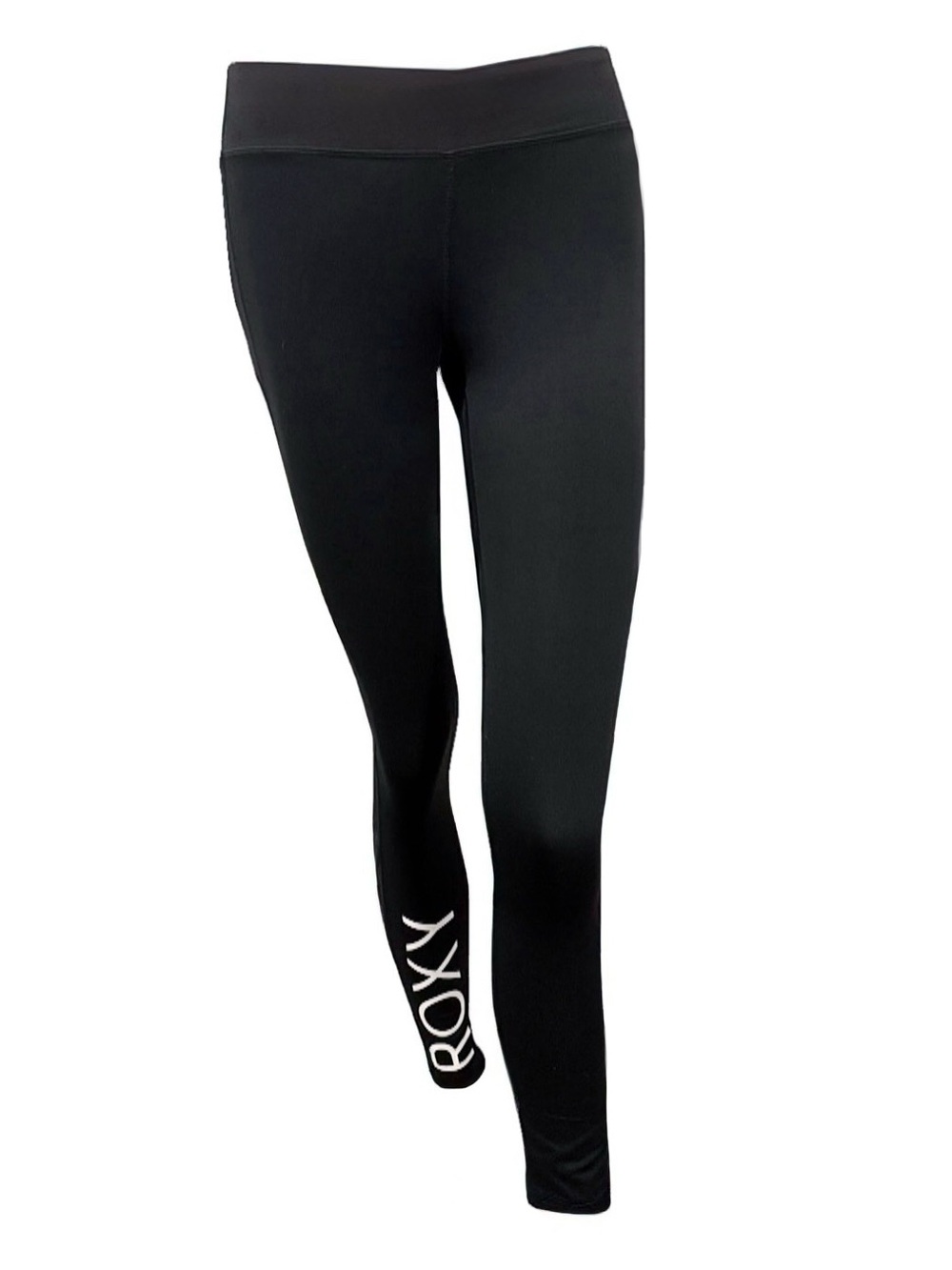 Roxy Black Performance Leggings Small Zip Pocket Athletic